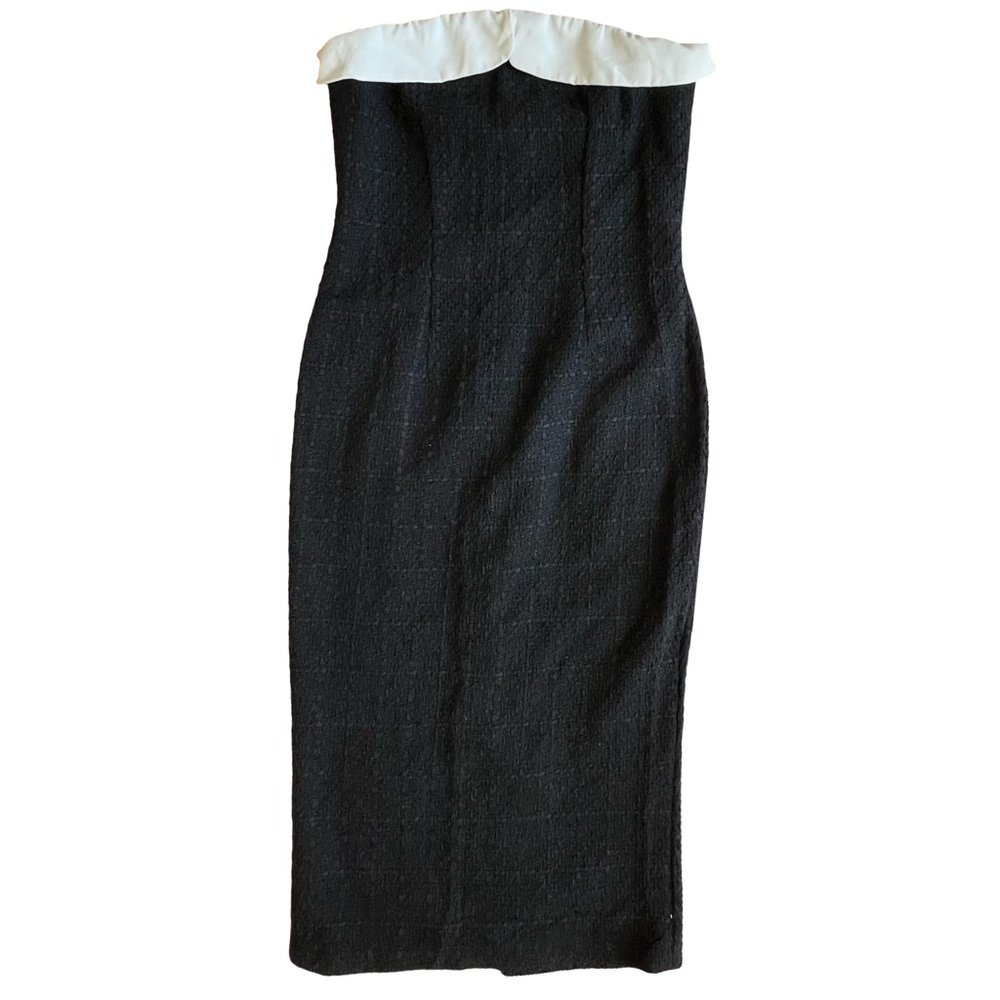 Cider Two Tone Strapless Midi Dress